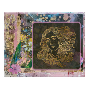 ** A100 Gouden Venus Vrouw Boho Waterverf Perfect Poster