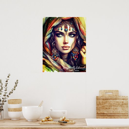 * A100 Psychic Boho Gypsy Fortune Teller 4 Poster (Keuken)