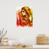 * A100 Psychic Boho Gypsy Fortune Teller 8 Poster (Keuken)