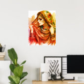* A100 Psychic Boho Gypsy Fortune Teller 8 Poster (Thuiskantoor)