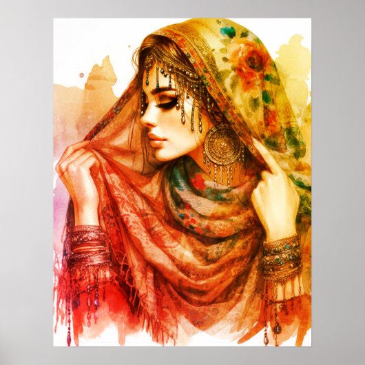 * A100 Psychic Boho Gypsy Fortune Teller 8 Poster (Voorkant)