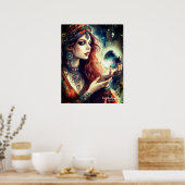* A100 Psychische Boho Gypsy 10 kristallen bal Poster (Keuken)