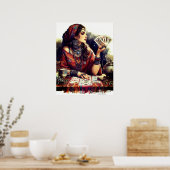 *~* A100 Psychische lezer Gypsy Crystal Ball 2 Poster (Keuken)