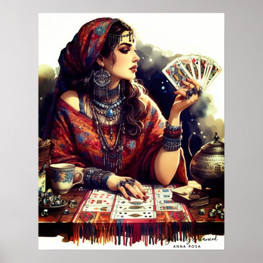 *~* A100 Psychische lezer Gypsy Crystal Ball 2 Poster (Voorkant)