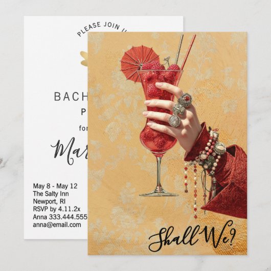 *~* A101 16 Sierlijke Cocktail FOTO DEBUUTANTE Kaart (Voorkant / Achterkant)