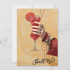 *~* A101 16 Sierlijke Cocktail FOTO DEBUUTANTE Kaart