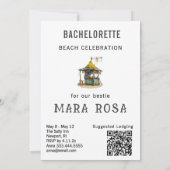 *~* A101 21 Beach Cocktail FOTO BACHELORETTE Kaart (Achterkant)