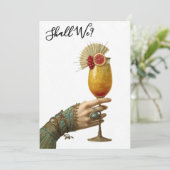 *~* A101 24  Cocktail FOTO BACHELORETTE Kaart (Staand voorkant)