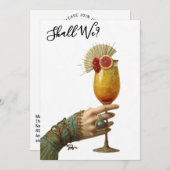 *~* A101 24  Cocktail FOTO BACHELORETTE Kaart (Voorkant / Achterkant)