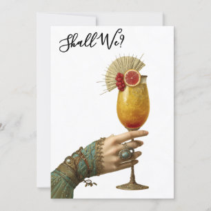 *~* A101 24  Sierlijke Cocktail FOTO BACHELORETTE Kaart