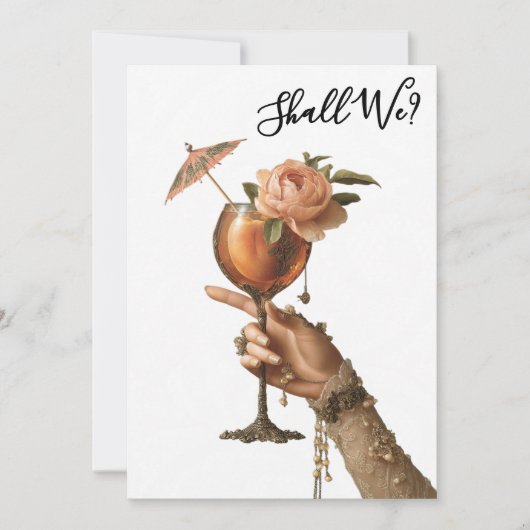 *~* A101 3 Sierlijke Cocktail FOTO AFHAALBAL Kaart (Voorkant)