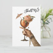 *~* A101 3 Sierlijke Cocktail FOTO AFHAALBAL Kaart (Staand voorkant)