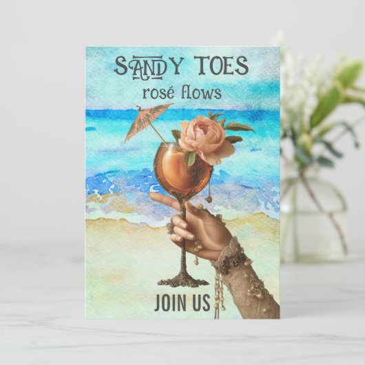 *~* A101 3 Strand Cocktail FOTO AFGRADUerenDE BRUI Kaart (Staand voorkant)