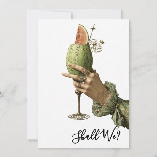 *~* A101 4 Versierde Cocktail FOTO BACHELORETTE Kaart (Voorkant)