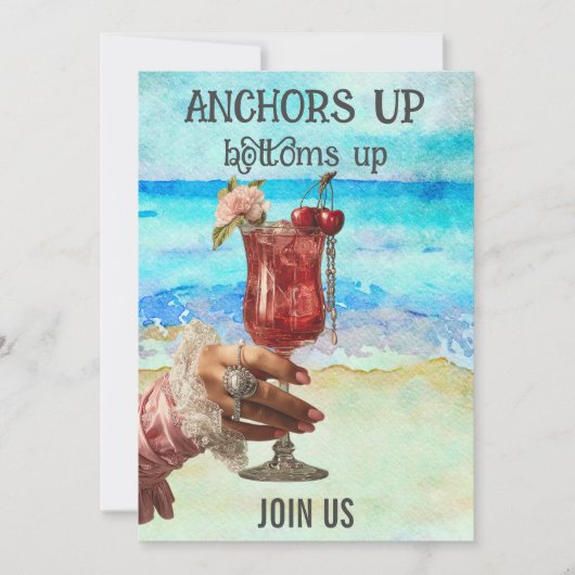 *~*  A101 5 Strand Cocktail FOTO MEISJESAVOND Kaart (Voorkant)