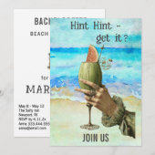 *~*  A101 BACHELORETTE  Beach Cocktail 4 FOTO Kaart (Voorkant / Achterkant)