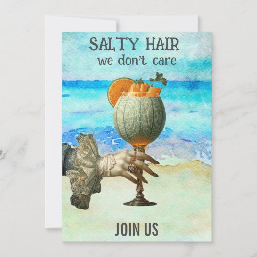 *~* A101 Beach Cocktail 12 FOTO BACHELORETTE Kaart (Voorkant)