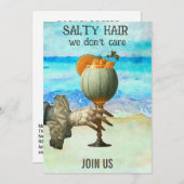 *~* A101 Beach Cocktail 12 FOTO BACHELORETTE Kaart (Voorkant / Achterkant)