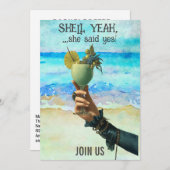 *~* A101 Beach Cocktail 2 FOTO BACHELORETTE Kaart (Voorkant / Achterkant)