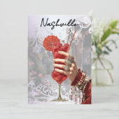 *~* A101 Cocktail FOTO Nashville 16 MEISJES AVOND Kaart (Staand voorkant)