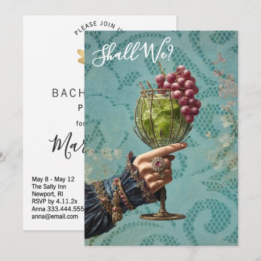 *~* A101 Cocktail FOTO Ornate 25 AFGRADUATIEFEES Kaart (Voorkant / Achterkant)