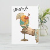 *~* A101 Cocktail Ornament FOTO 7 DE VRIJGESELL Kaart (Staand voorkant)