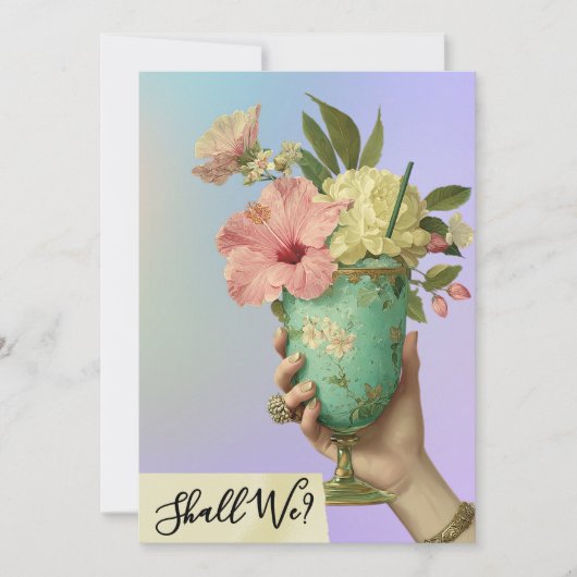 *~* A101 FOTO 10  cocktail BACHELORETTE Kaart (Voorkant)