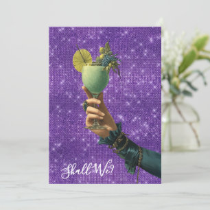 *~* A101 FOTO 2  Versierde Cocktail   BACHELORETTE Kaart