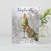 *~* A101 FOTO 4 Cocktail Nashville BACHELORETTE Kaart (Staand voorkant)