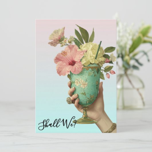 *~* A101 FOTO OmbreCocktail 10 JUFFERENBAL Kaart (Staand voorkant)