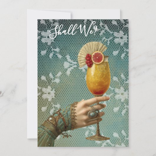 *~* A101 Ornate24 Cocktail FOTO DEVERLOOFDE Kaart (Voorkant)