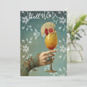 *~* A101  Ornate24  Cocktail FOTO DEVERLOVERFEestJ Kaart (Staand voorkant)