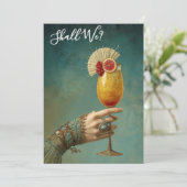 *~* A101  Ornate Cocktail FOTO 24 DEERNIGEREN Kaart (Staand voorkant)