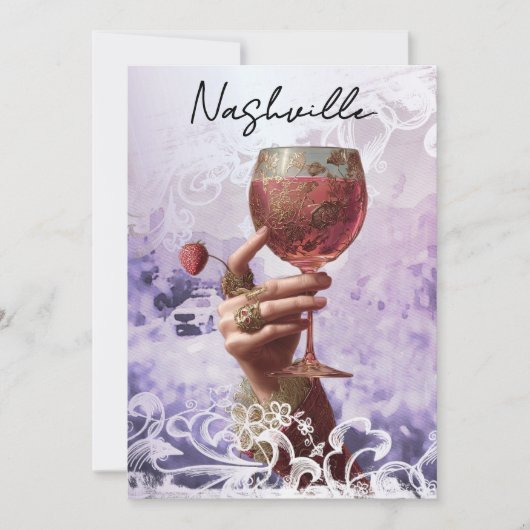 *~* A101 PHOTO Cocktail 30 Nashville BACHELORETTE Kaart (Voorkant)