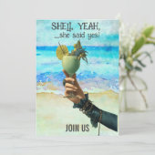 *~*  A101 Strandcocktail 2 FOTO MEISJESAVOND Kaart (Staand voorkant)