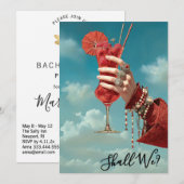 *~* A101 Versierde 16 Cocktail FOTO BACHELORETTE S Kaart (Voorkant / Achterkant)