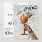 *~* A101 Versierde Cocktail FOTO 3  MEISJESAVOND Kaart (Voorkant / Achterkant)