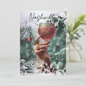 *~* A101PHOTO Bruiloftscocktail Nashville AFGRADUU Kaart (Staand voorkant)