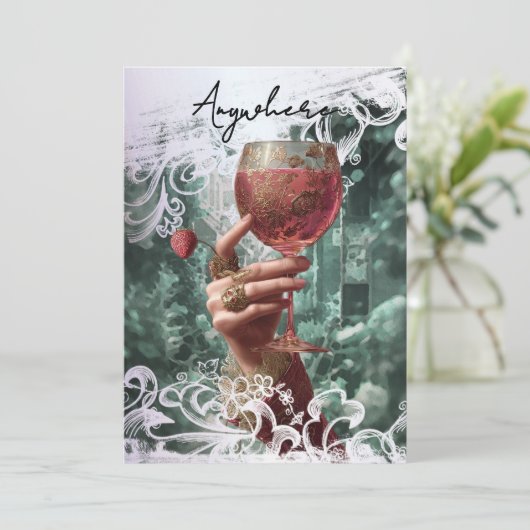 *~* A101PHOTO Cocktail Overal  AFGRADUATE FEESTJE  Kaart (Staand voorkant)