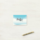 A10 Illustratie militair vliegtuig Post-it® Notes (Op bureau)