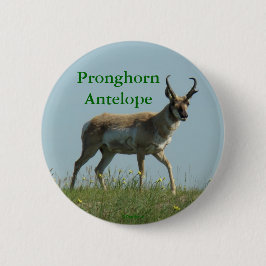 A10 Pronghorn Antelope Ronde Button 5,7 Cm