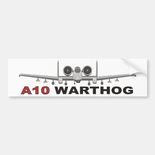 A10 Thunderbolt II de Warthog Bumpersticker (Voorkant)