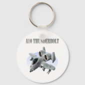 A10 Thunderbolt Silver Plane Sleutelhanger (Voorkant)