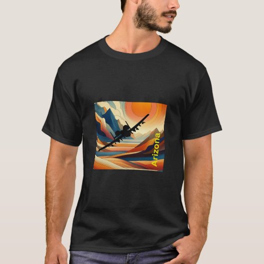 A10 Warthog Boven Arizona T-shirt (Voorkant)