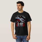 A10 Warthog Fairchild Thunderbolt USAF Fighter Air T-shirt (Voorkant volledig)