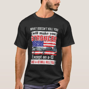 A10 Warthog Thunderbolt voor militaire luchtvaart T-shirt