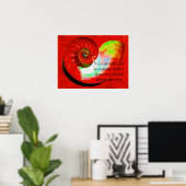 A15 Nautilus Shell Poster - met Jouw tekst - 3 (Thuiskantoor)