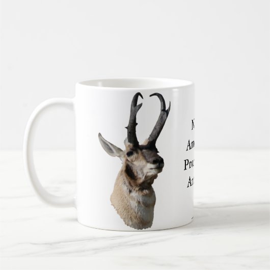 A18 Pronghorn Antelope Head Koffiemok (Links)
