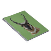 A19 Pronghorn Antelope Dark Face Buck Head Notitieboek (Rechterzijde)
