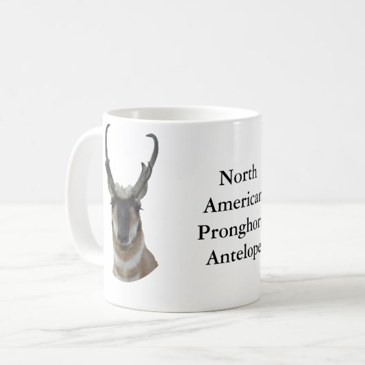 A19 Pronghorn Antelope Head Koffiemok (Voorkant links)